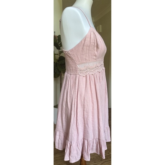 Love Tree Blush Pink Elagant Spaghetti Strap Dress Size Medium - Picture 5 of 8